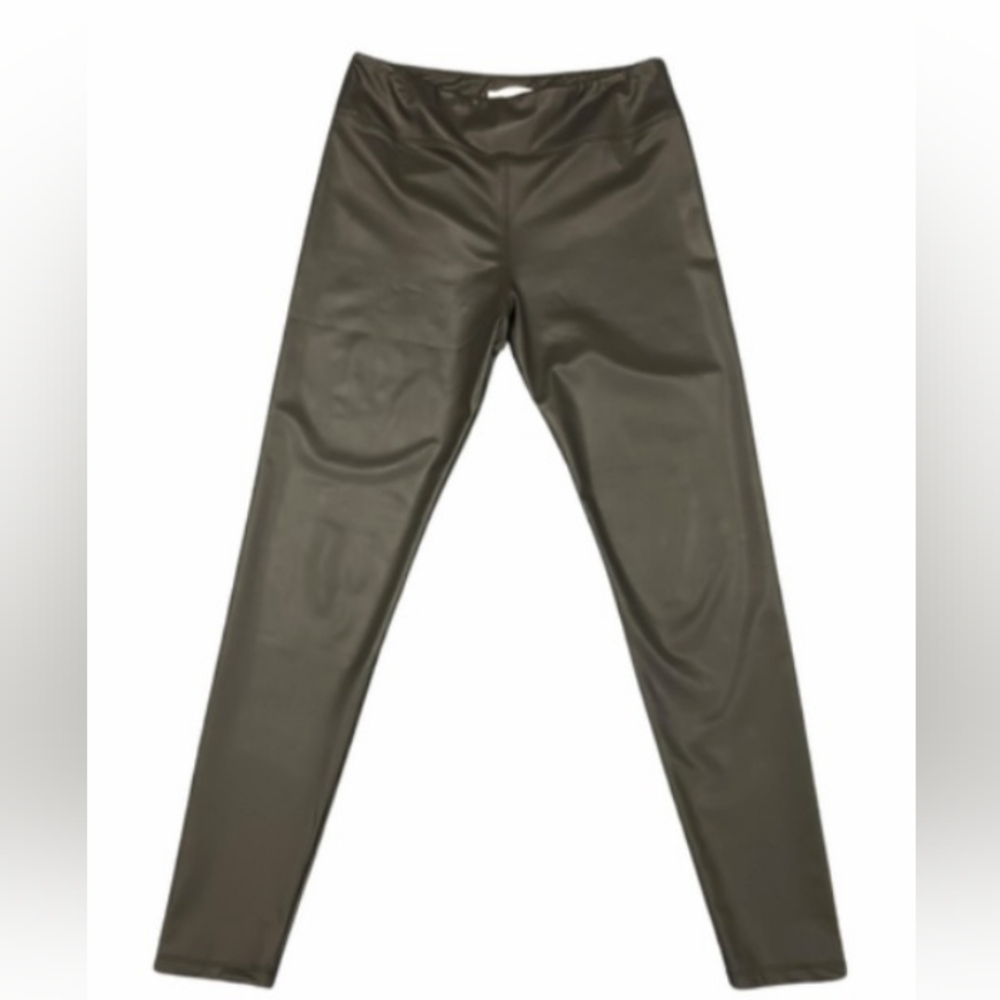 Women's Black Leather Leggings